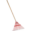 Spring Brace Rake, 24 in. Head, 24 Tines, Hardwood Handle