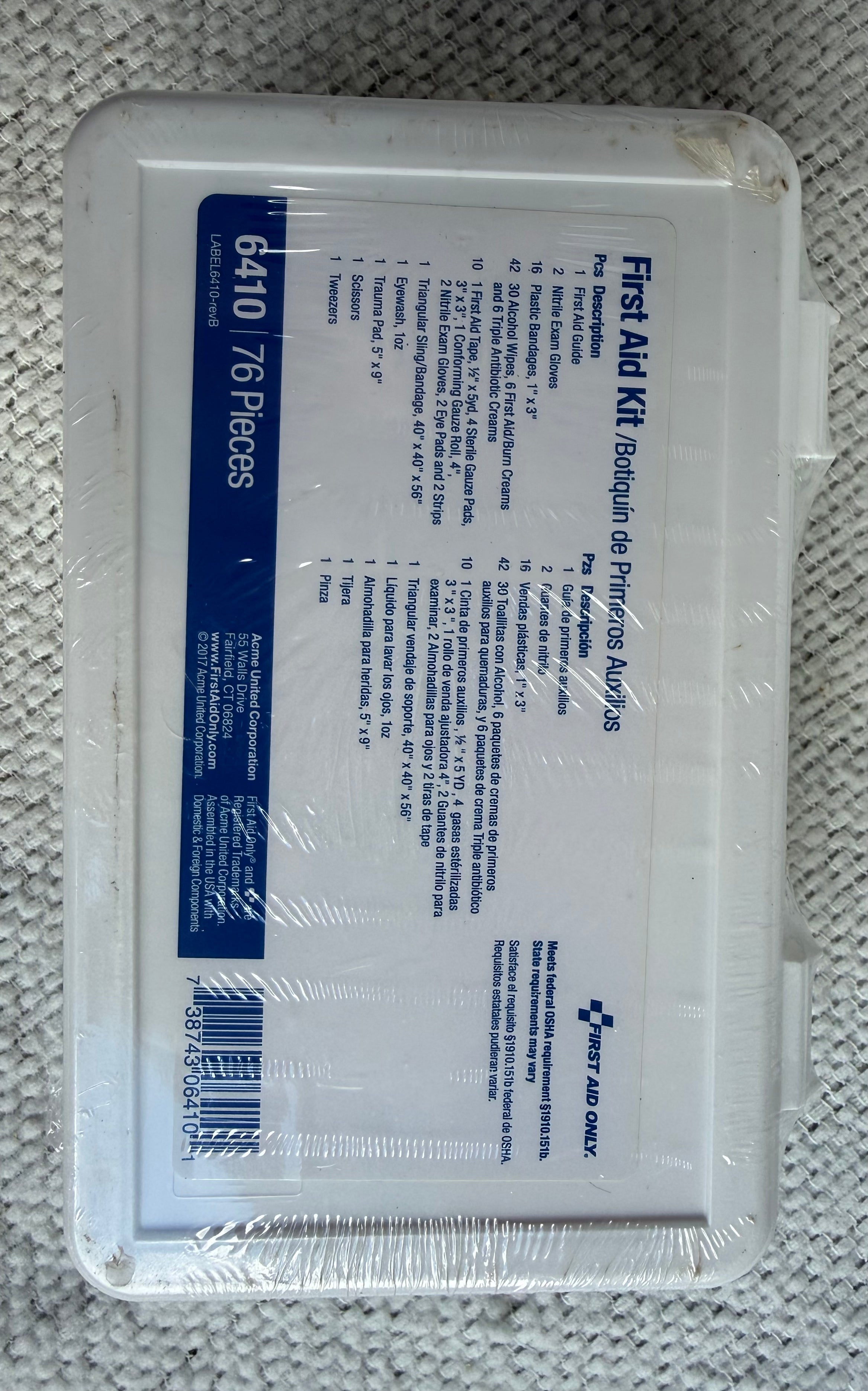 PacKit Standard First Aid Kit, 10 Person